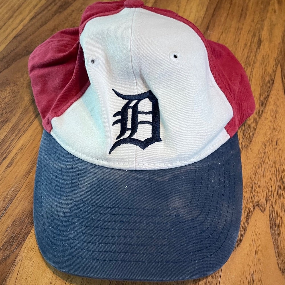 Detroit Tigers Miller Lite Hat Mens OSFM Baseball Cap Navy White Red D Logo